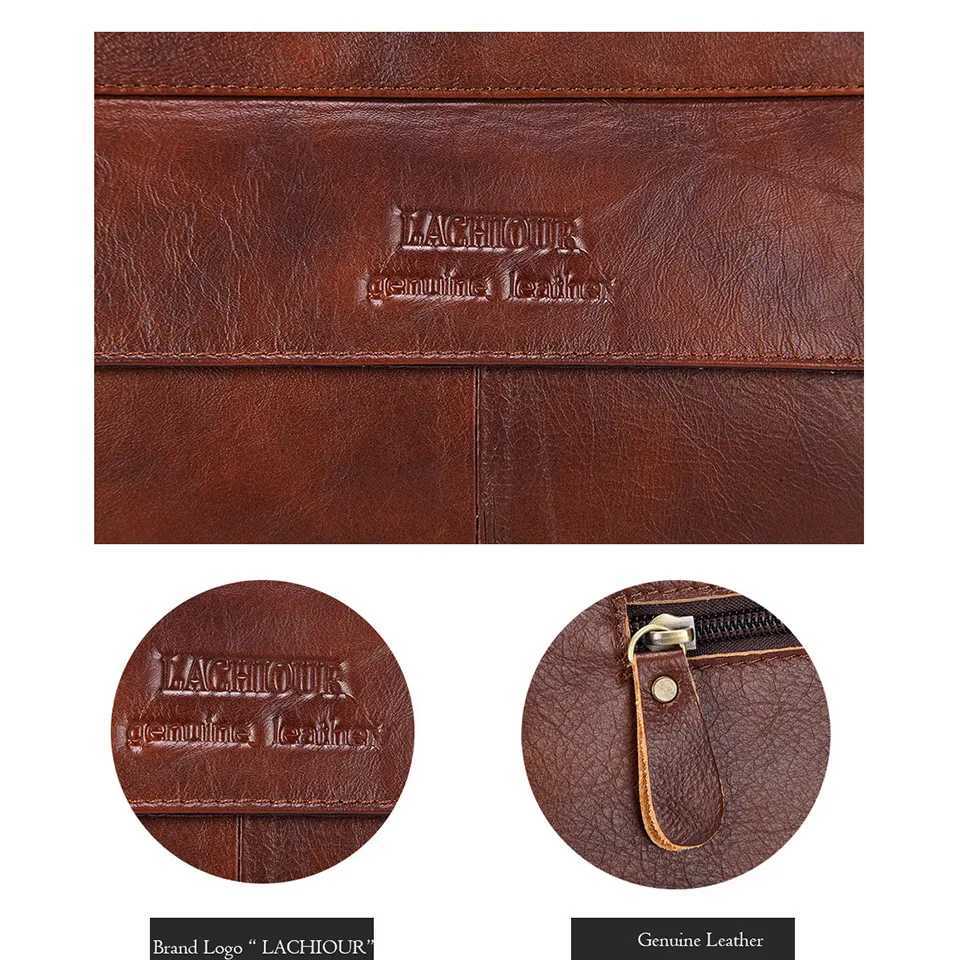 Men Genuine Leather Handbags Casual Leather Laptop Bags Male Business Travel Messenger Bags Mens Crossbody Shoulder Bag W250610