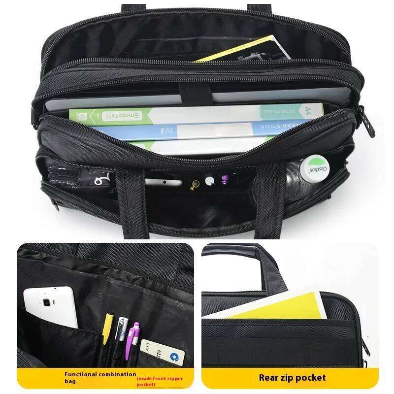 Large Capacity Briefcase Men Business 15.6 Inch Laptop Bag Shoulder Canvas Handbags Notebook Bags Messenger