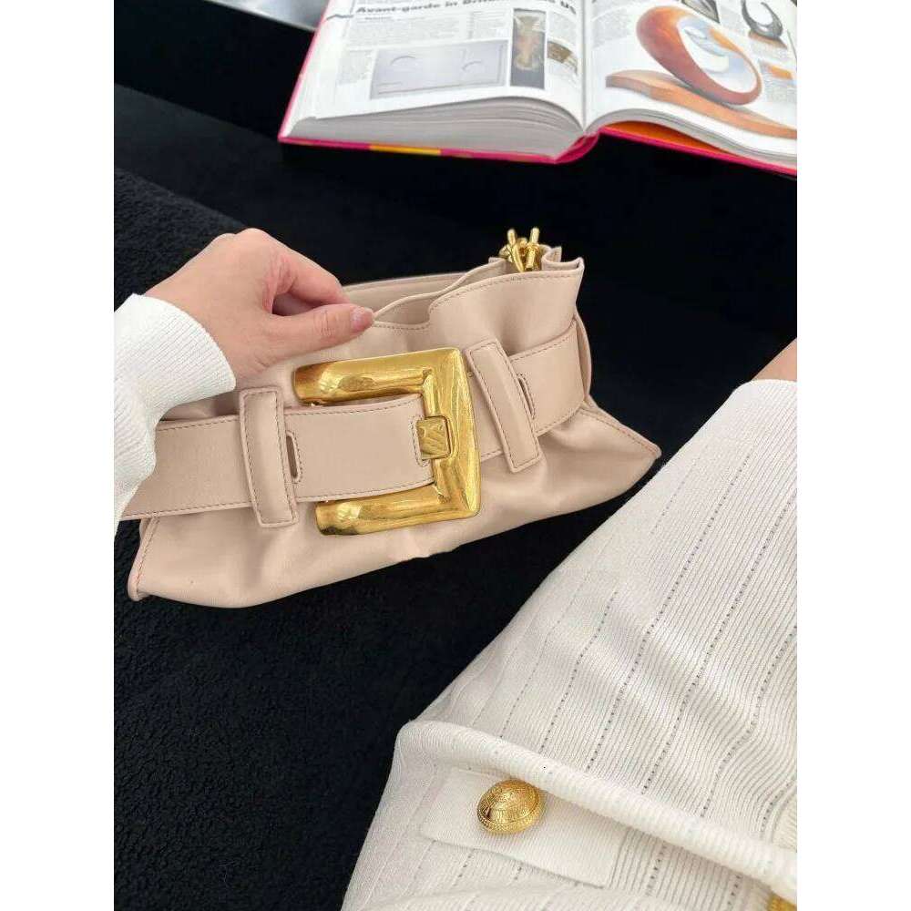 Office Designer Female New Vintage Casual Solid Color Cowhide Genuine Leather Shoulder Versatile Totes Handbag Underarm Bag 2025/06/10