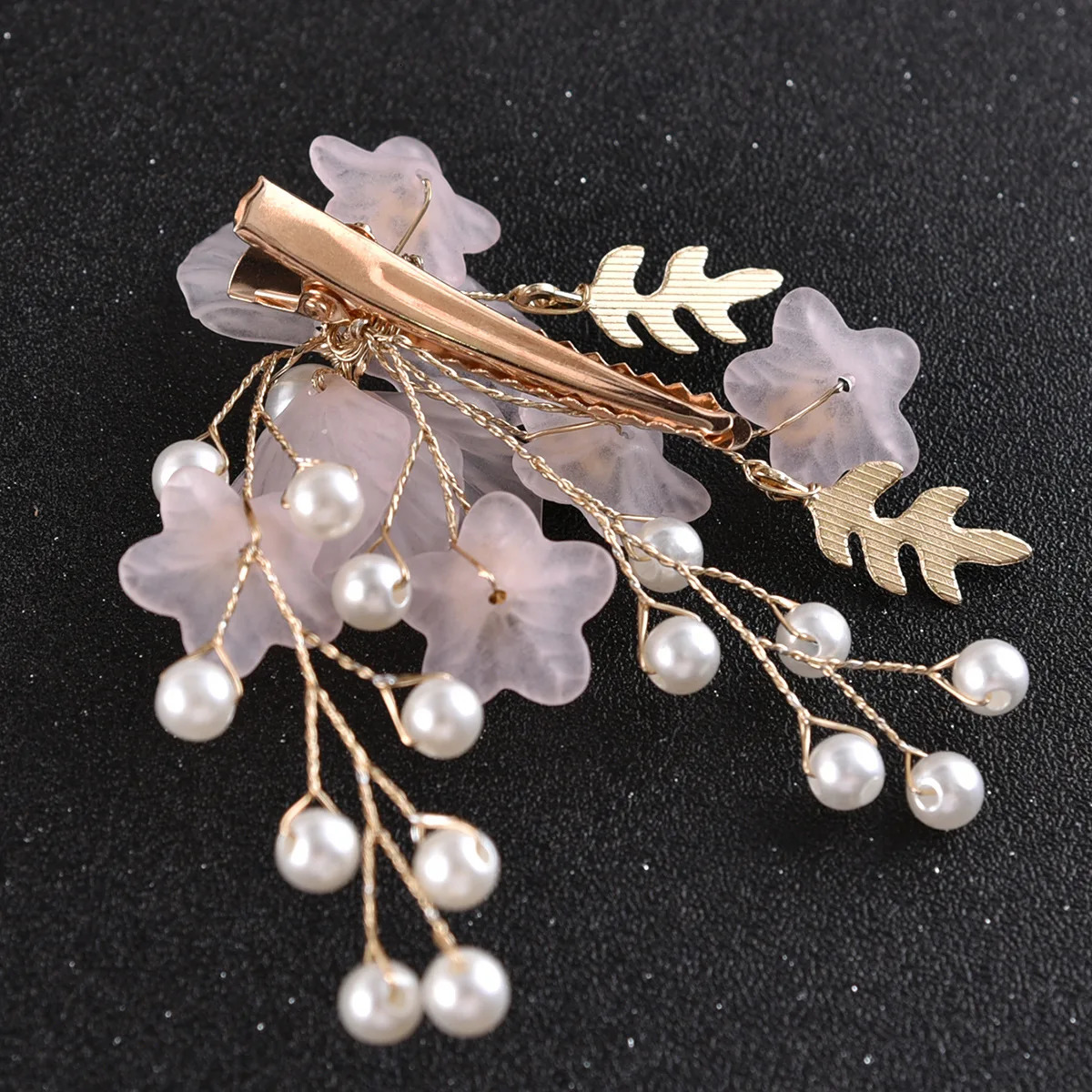 3pcs Flower Hair Jewelry Clips Bride Pearl Core wedding Decorative Clip Hair Accessories for women DIY Hair Styling 250610