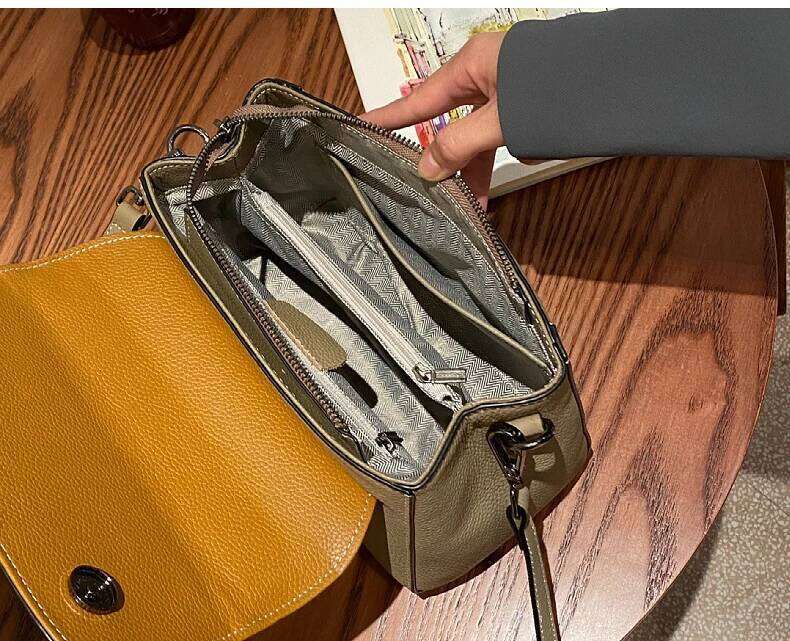 Genuine Leather Crossbody Women's 2023 New Fashion Versatile Handbag Classic Trendy Design Shoulder Bag For Lady