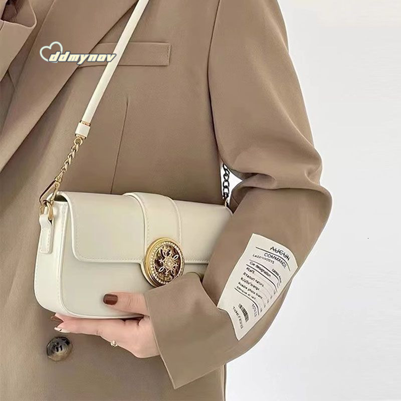 Underarm Baguette for Women 2023 Summer New French Style Niche Light Luxury Exquisite High-Quality Texture Single Shoulder Crossbody Bag ddmynov