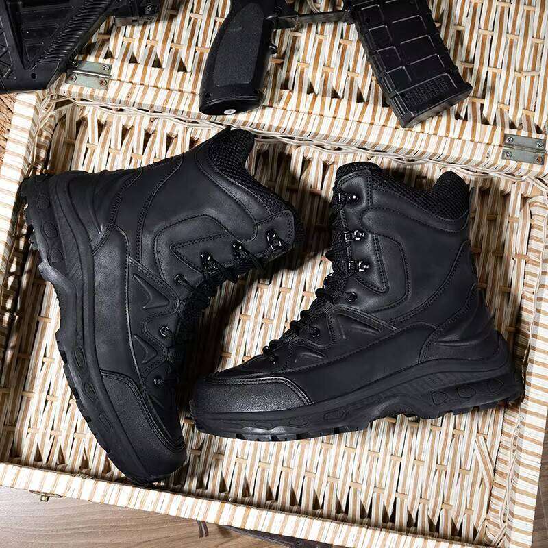 New Outdoor Mountaineering High Top Fashion Sports Large Size Men Waterproof Hiking Shoes