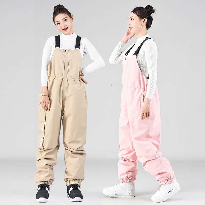 2024 Winter Warm Women Ski Overalls Outdoor Sport Mountain Man Snow Jumpsuit Windproof Female Snowboard Costume Clothes