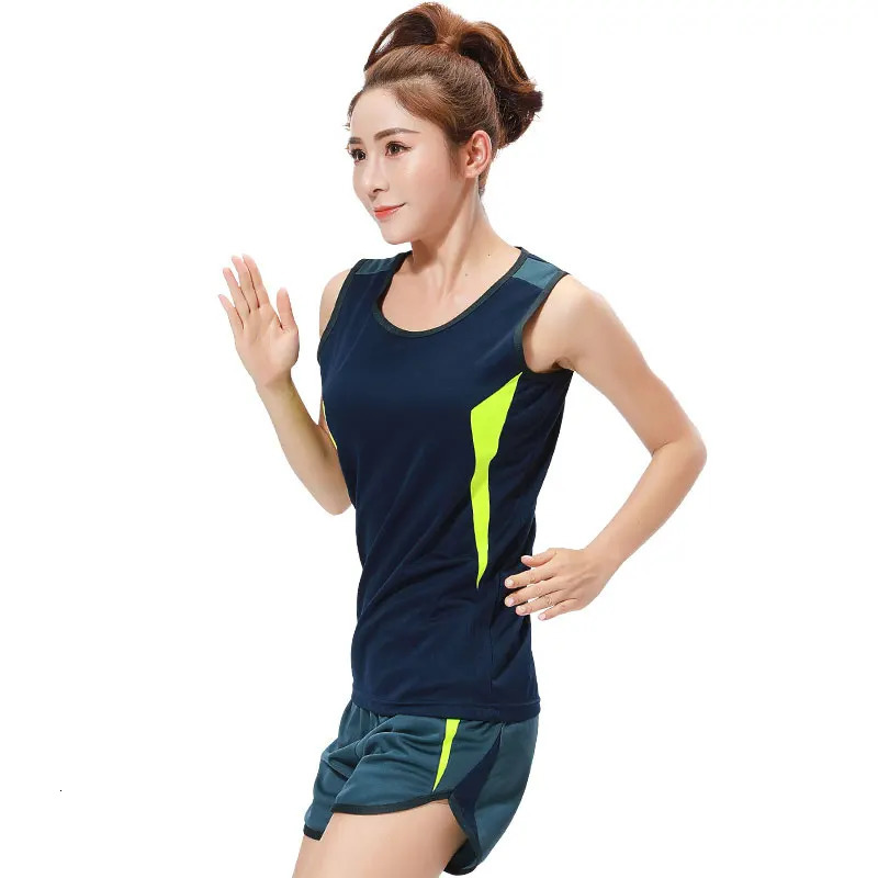 Quick Dry Athletic Training Sleeveless VestShorts Women Lightweight Marathon Set s Badminton Track and Field Jogging Suit 250609