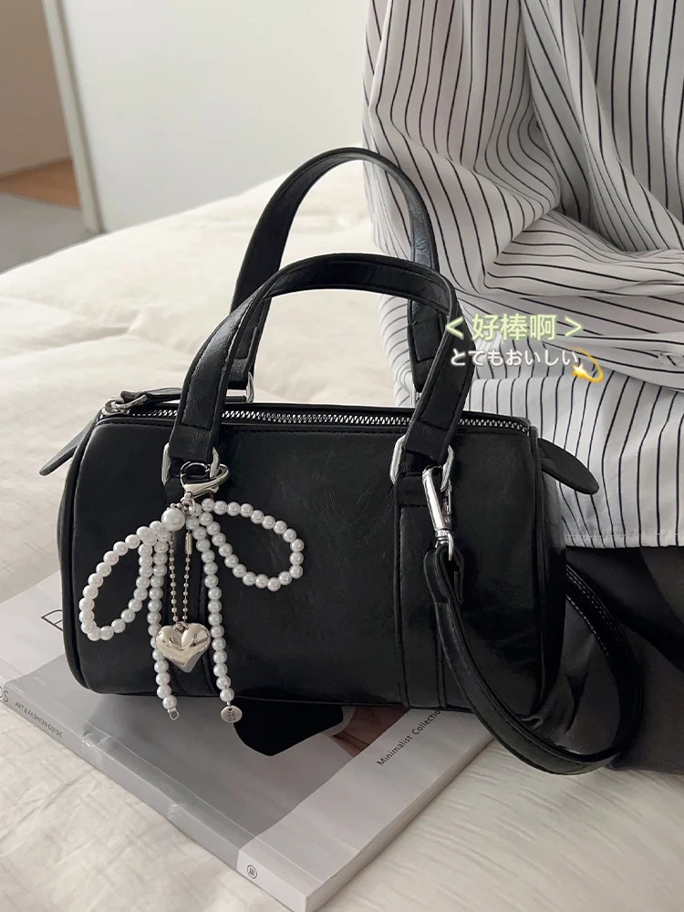 Summer OneShoulder Basg Simple Casual Crossbody Bag Silver Handheld Pillow Bag 250605