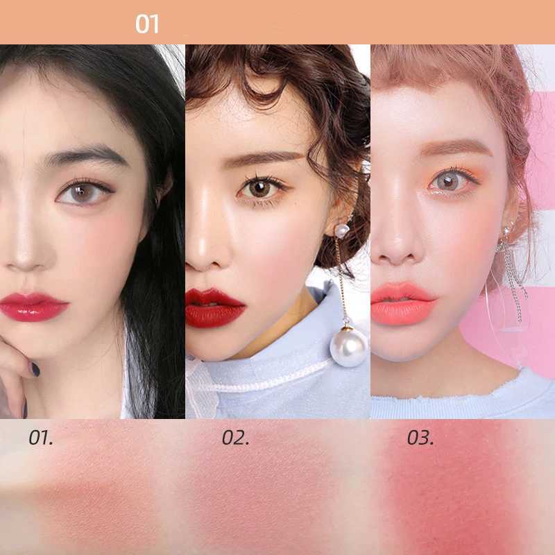 3 Colors/set Blush Plate Peach Pallete Ace Mineral Pigment Cheek Blusher Powder Makeup Professional Contour Shadow Pink BlushXJ250609