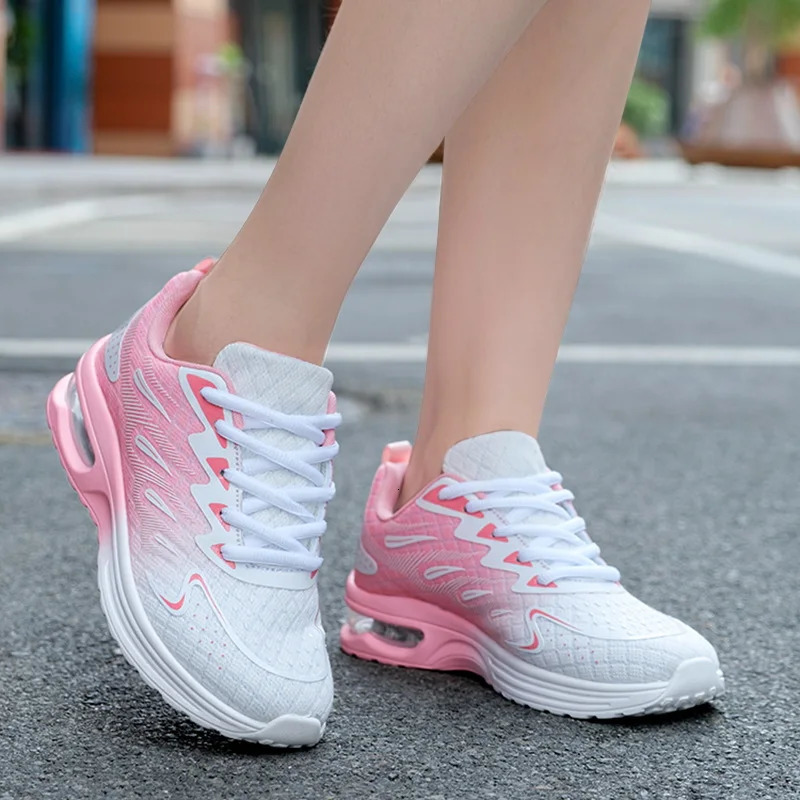 Women Casual Shoes Fashion Sports Shoes Comfortable Breathable Light Air Cushion Anti Slip Wear-Resistant Women Running Footwear 250606