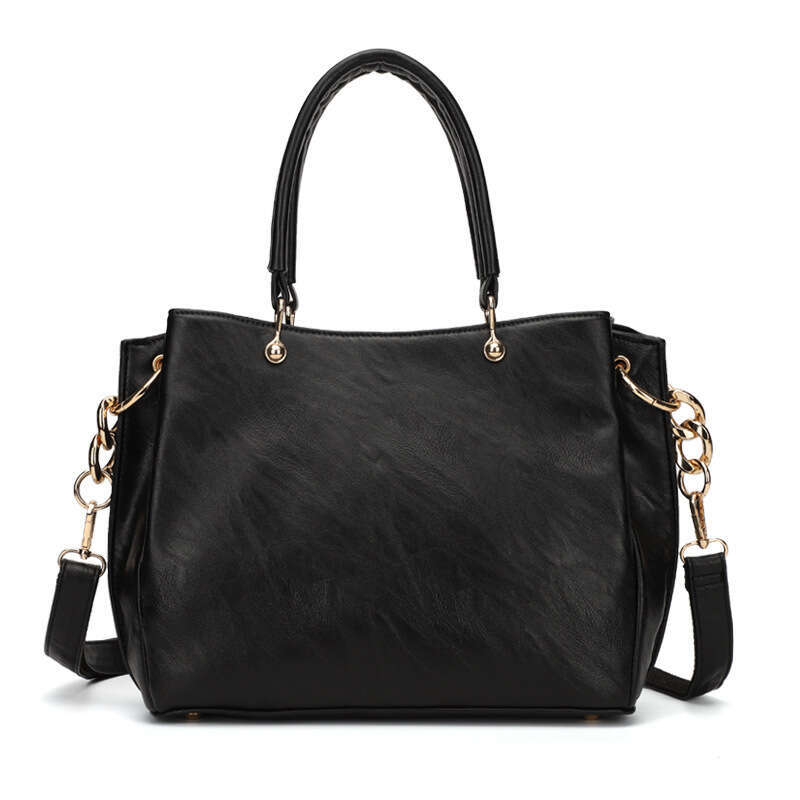Korean Style Women's Large Capacity Handbag High-end Niche Light Luxury Shoulder Crossbody PU Bag