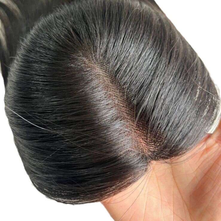 Swiss Hairpiece for Women, Patch, Volumizing, Covers Gray Hair, Lightweight No. 3 Net Parting Top Hair Patch