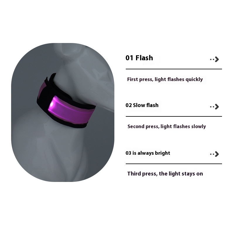 Accessories Luminous Pet Nighttime Outdoor Glow Small Dog Teddy Pomeranian LED Neck Collar Decoration