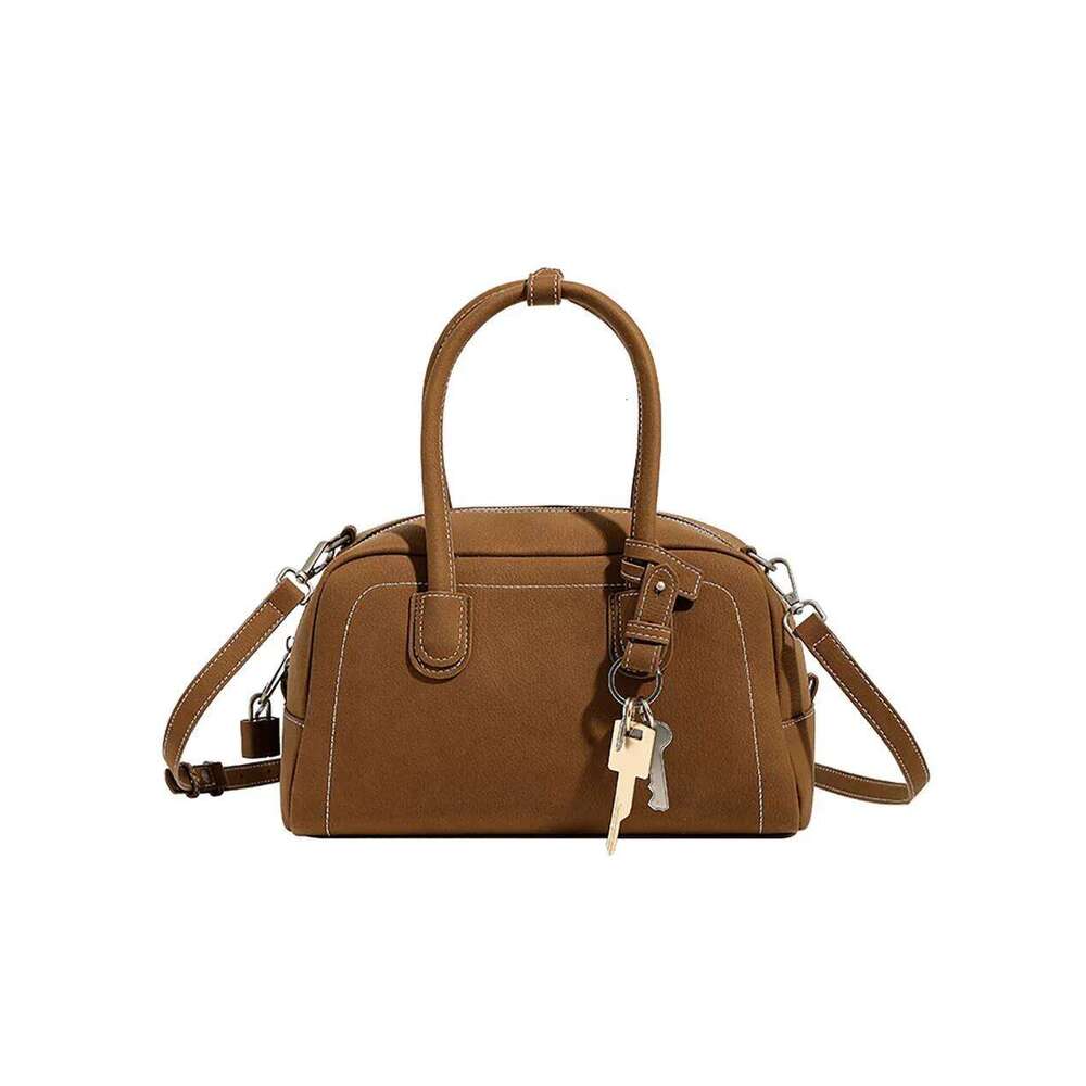 2024Fall And Winter New Boston Women's Niche Style Large Capacity Retroeasiest For Match Crossbody Satchel Bag