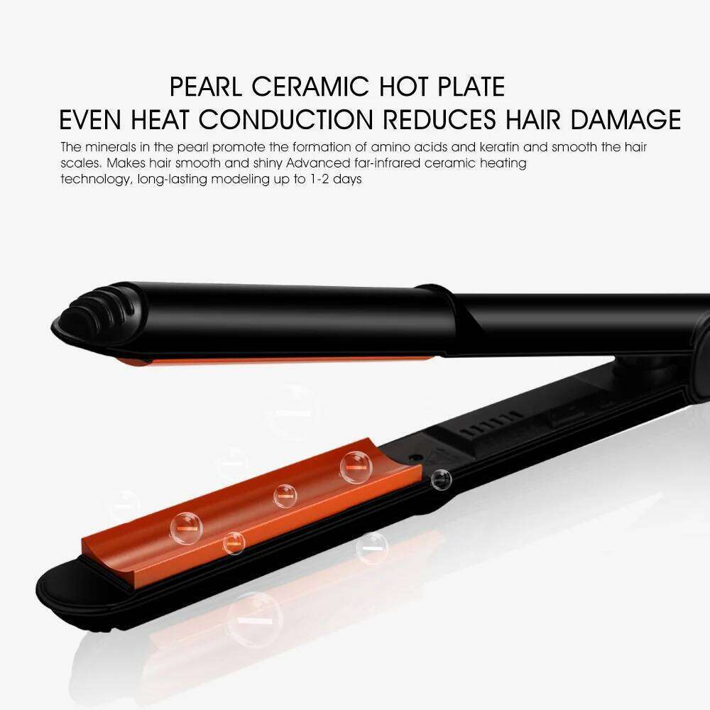 Curler Ceramic Coated Curved Hair Waver PTC Heater Curling Irons Straightener Crescent Plate Fast Heating Flat Iron