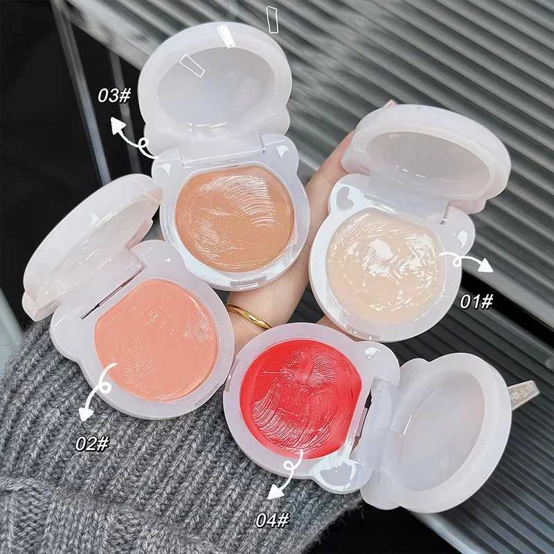 QIBEST Face Blush Hydrating Cream Beauty Girl Nude Makeup Natural Smudge Blush Palette Cheek Tint Highlighter Cosmetics BlusherXJ250609