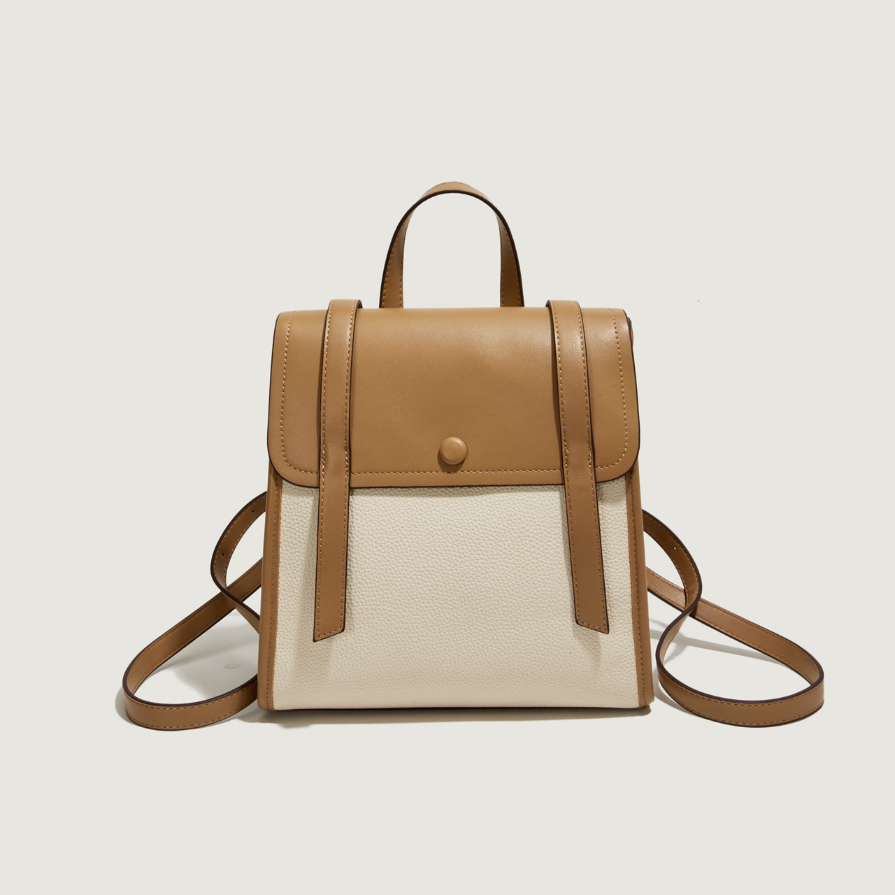 Simple Fashion Color-Block Backpack New Versatile Korean Style Women's Shoulder Bag Handheld