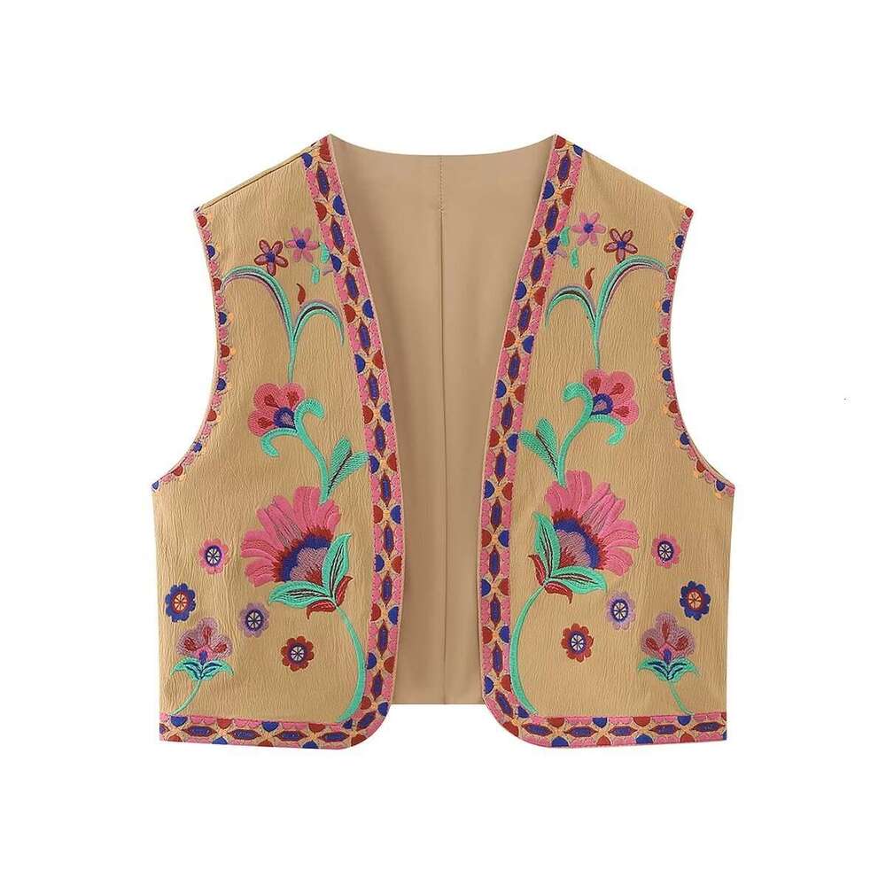 Autumn New Style Simple Versatile Embroidered Cardigan Vest68923 B5