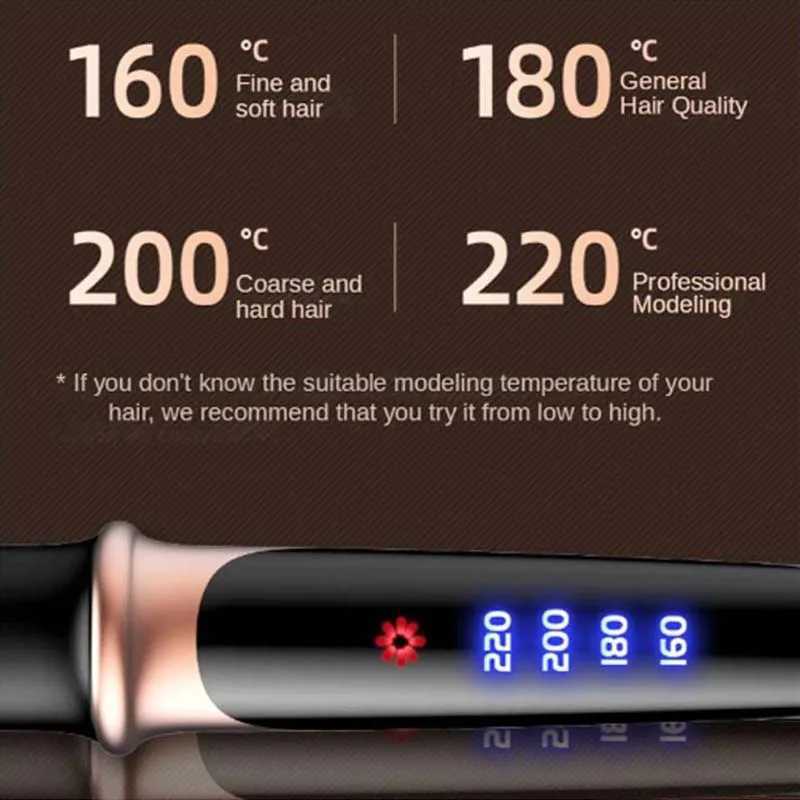 Professional 2 In1 Hair Straightener Curler Flat Iron Negative Ion LED Display Hair Straightening Curling Iron Beauty Hair Tools W250610