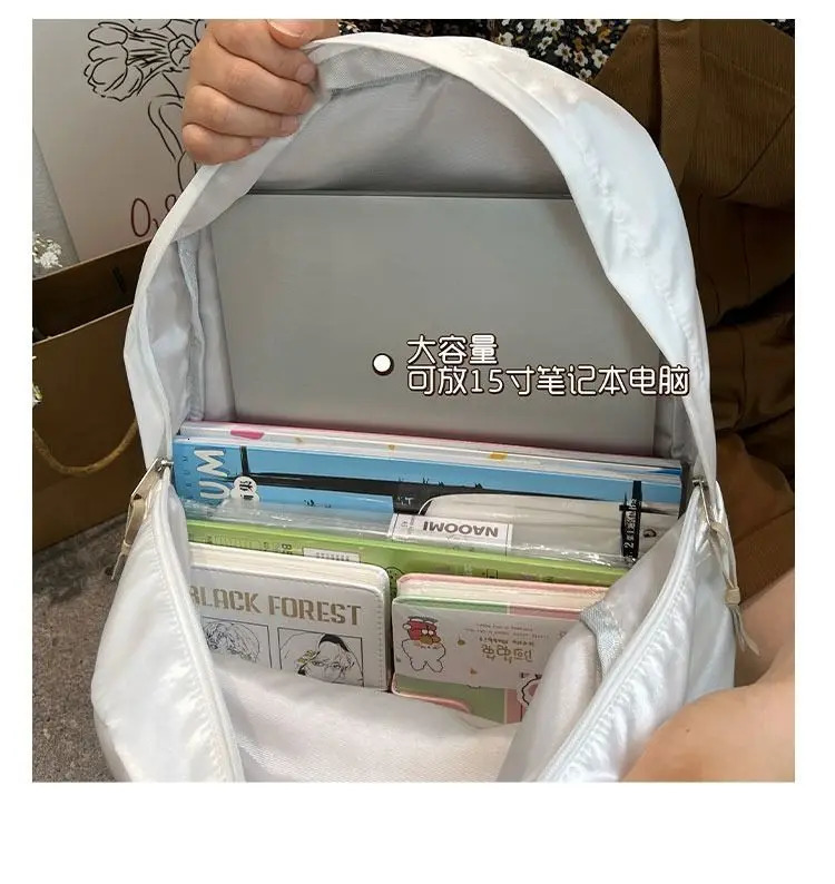 Miyagawa Korean Laser Floral Backpack for Students Japanese High School Versatile Backpack INS Style Backpacks 250606