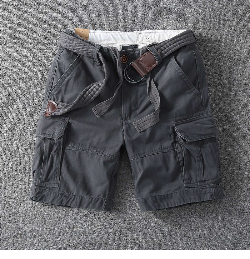 Summer American Style Multi-Pocket Camouflage Cargo Ins Trend Thin Casual Loose Fit Versatile Mid-Length Shorts B5