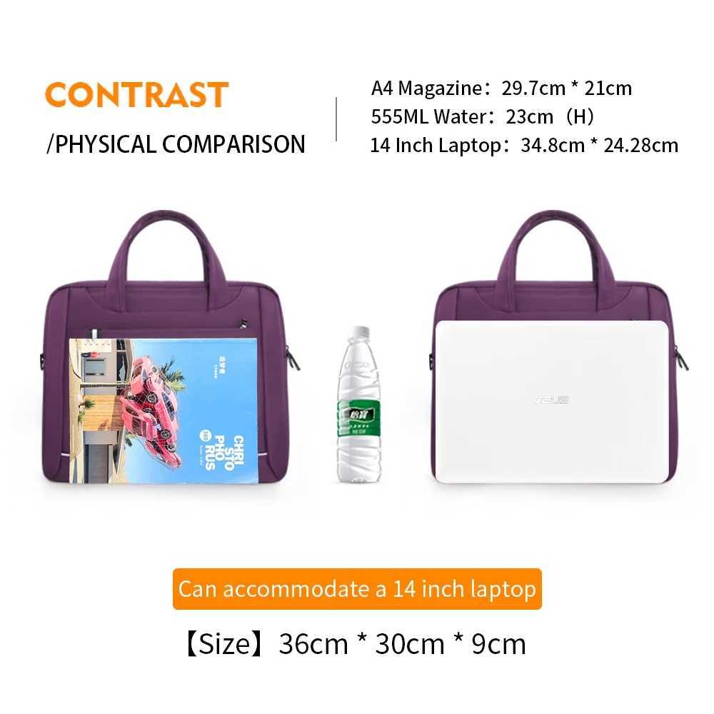 Large capacity briefcase bag Business men 14 inch Laptop Notebook Bag canvas Handbags Shoulder Mens Office Bags Oxford Fabric W250610