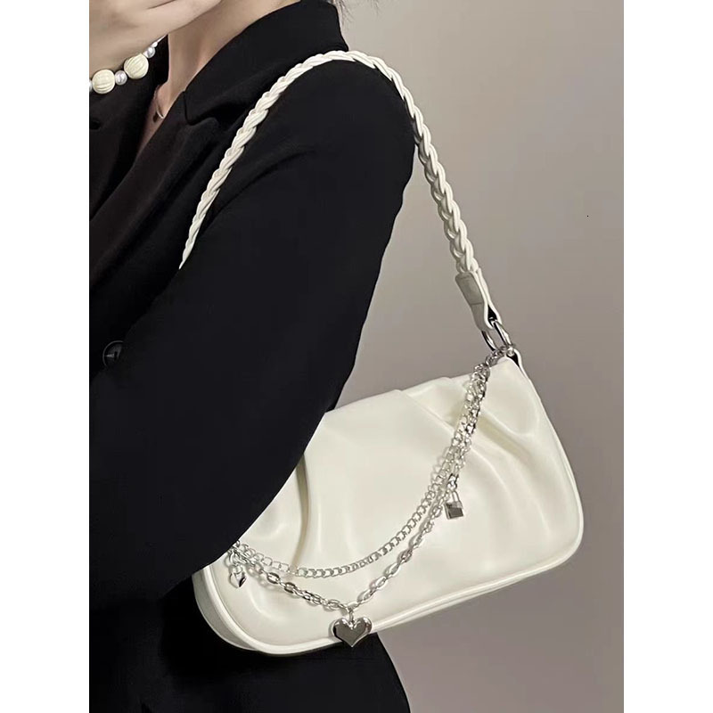 Luxury Wallet With Free Shipping 2025 New Designer Bag Pleated Soft Leather Shoulder Bag Fresh Style High-end Chain Woven Women's Handbag
