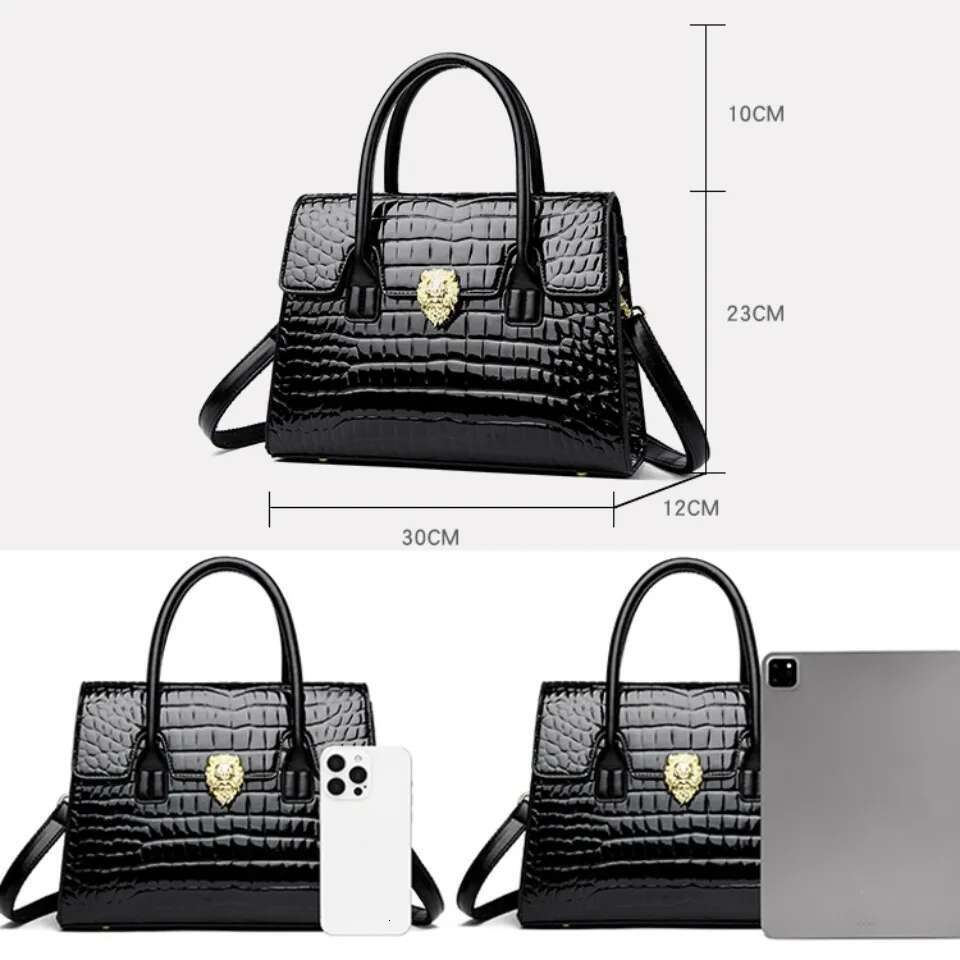 Designer Luxury Brand Handbags Designer Commuting Sac Alligator Patent Leather Shoulder Crossbody Hand Bags For Women Mother