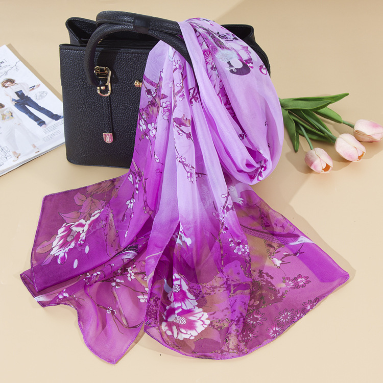 K976 Summer Korean scarf headscarf women's light and thin shawl scarf dual-use Korean style all-match