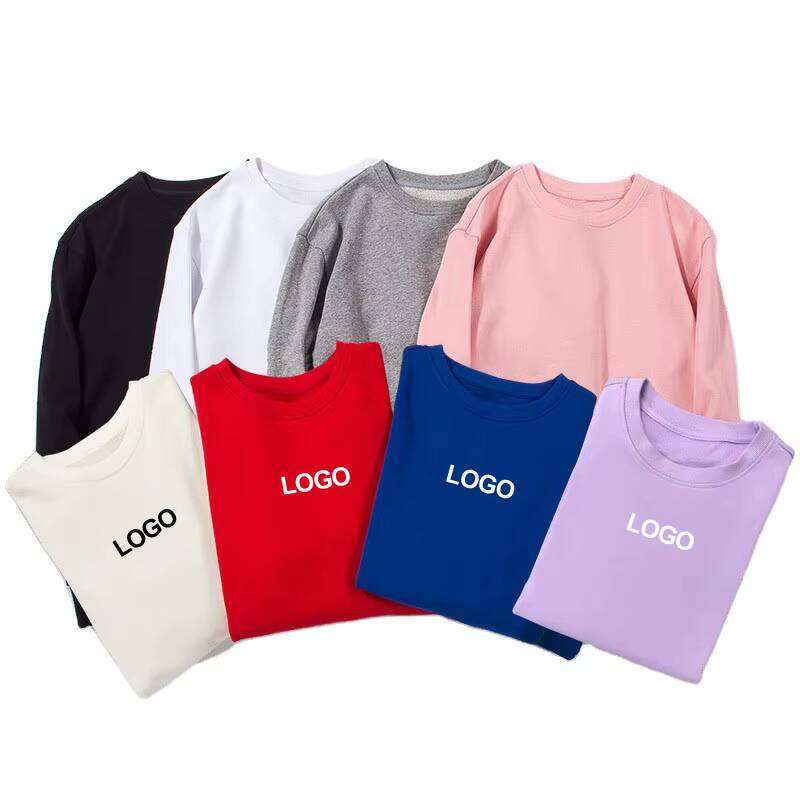 4XL Plus Size Unisex 85% Cotton Autumn Plain Pullover Hoodie Team Logo Crew Neck Sweatshirt