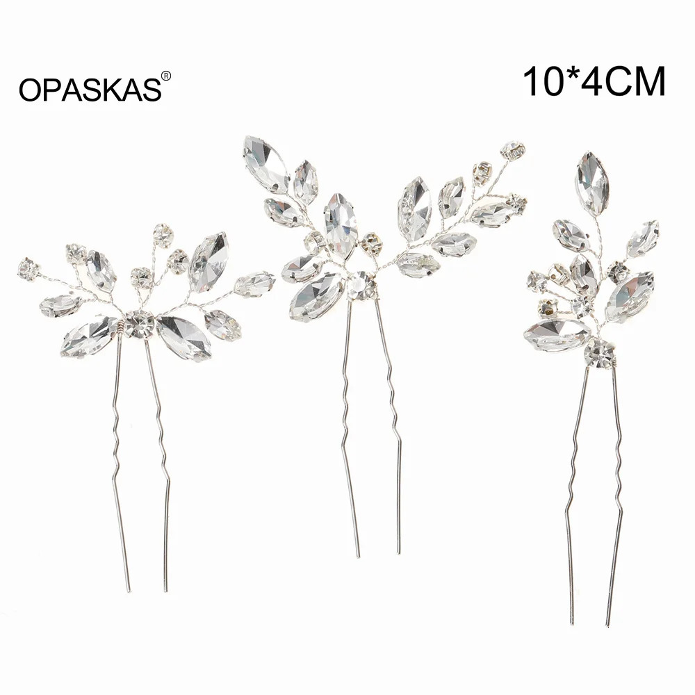 Bride Hairpin Wedding Hair Accessories Trendy Hair Clip U-shaped Alloy Tiaras Princess Party Headpiece Bride Hair Jewelry 250610