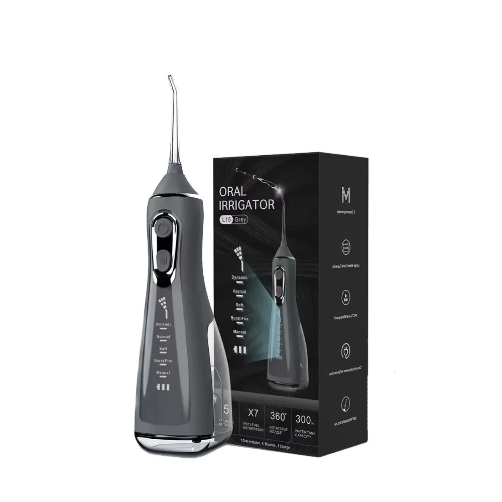 Oral Irrigator Portable Water Flosser Dental Pick 5 Modes 360° Rotated Jet For Cleaning Teeth Thread Floss Mouth Washing Machine 250605