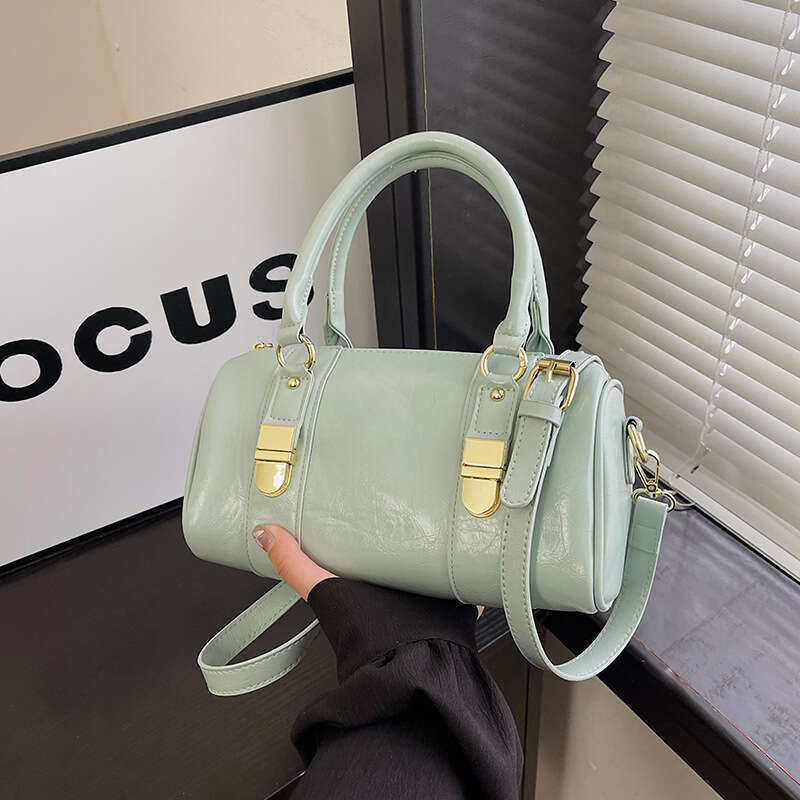 Korean Boston for Women 2024 New Summer Shoulder Crossbody High-Quality Niche Handbag Pillow Bag GUHUISHU