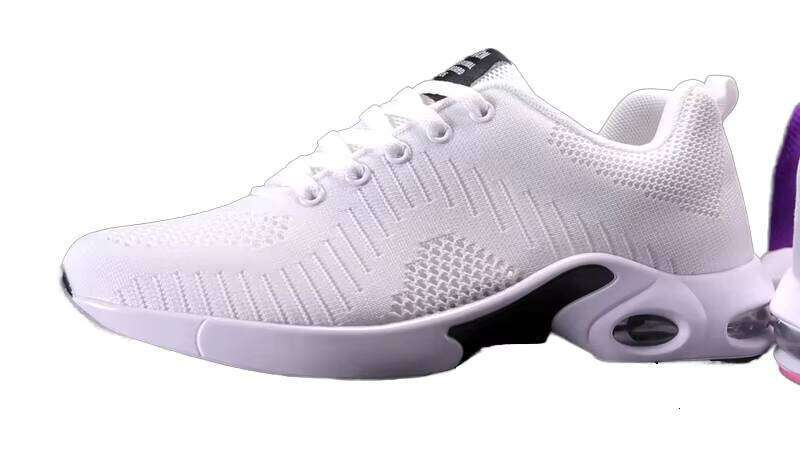 Wholesale Women Round Head Lace-up Flying Woven Casual Sports Running Shoes for Ladies