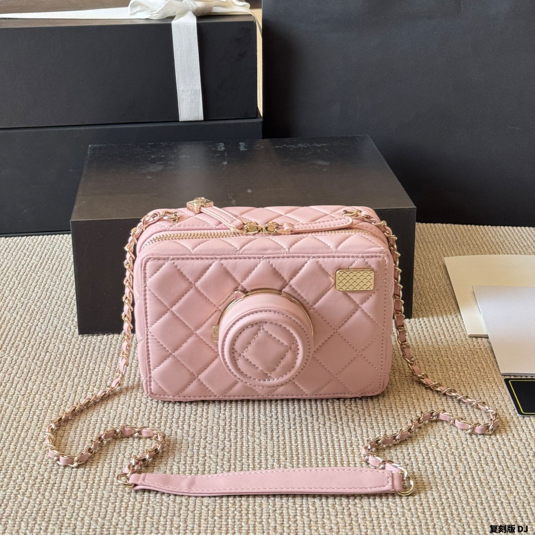 Designer bag Double zipper shoulder bag cosmetic bag with mirror tote bag womens mini camera bag fashionable casual versatile chain handbag wallet 18x13cm