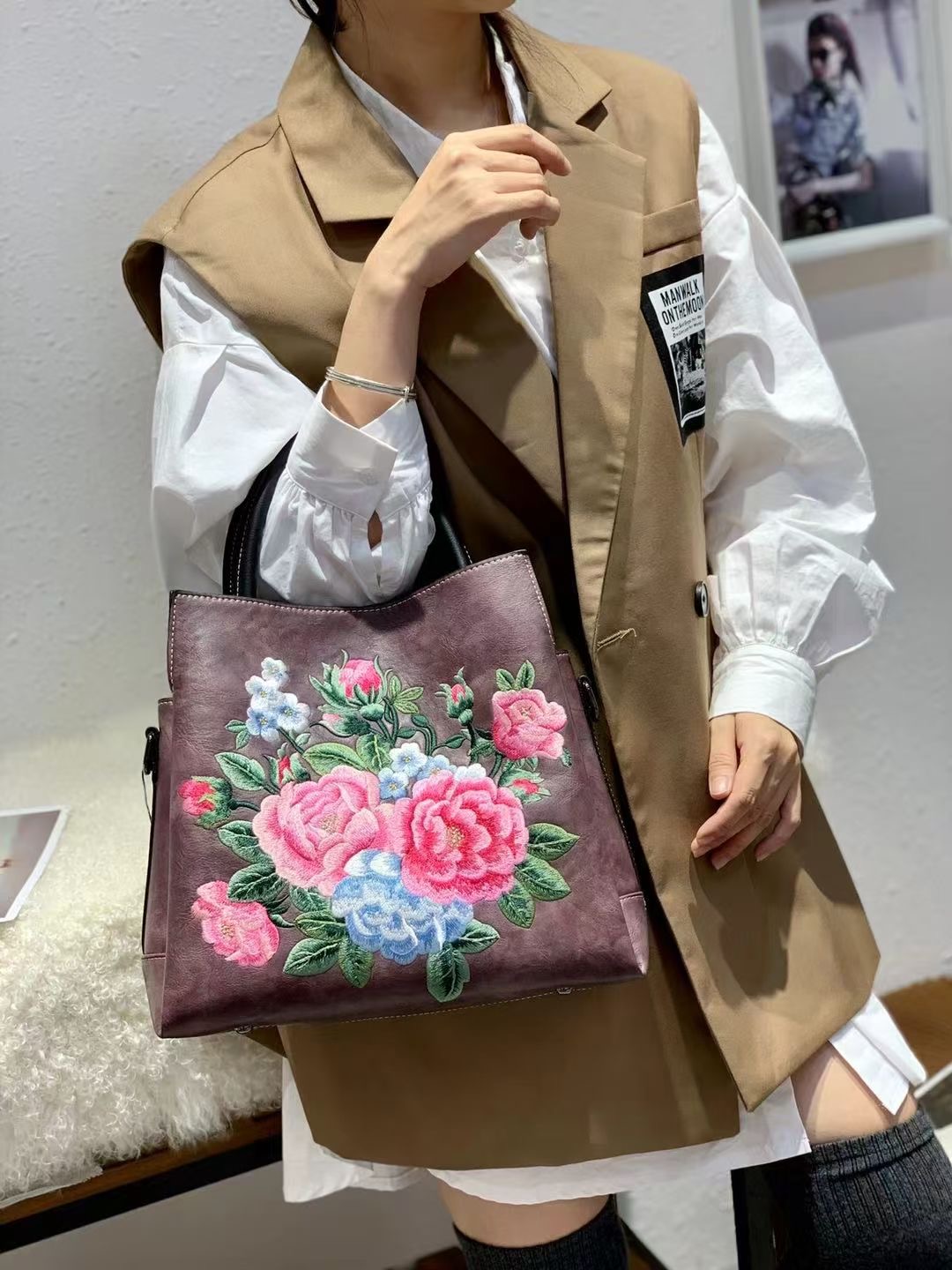 Style 6609 Chinese Floral - Embroidered Handbags designer bag