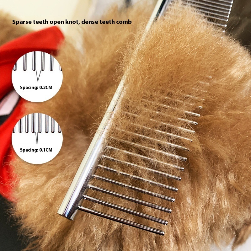 Pet Stainless Steel Rake Cats Cat Grooming for Removing Loose and Knots Dog Hair Comb Magic Tool