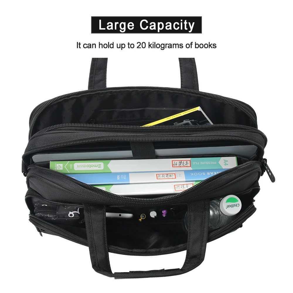 Business mens briefcase canvas waterproof large capacity 15.6 inch laptop bag work bag business bag official office bag W250610