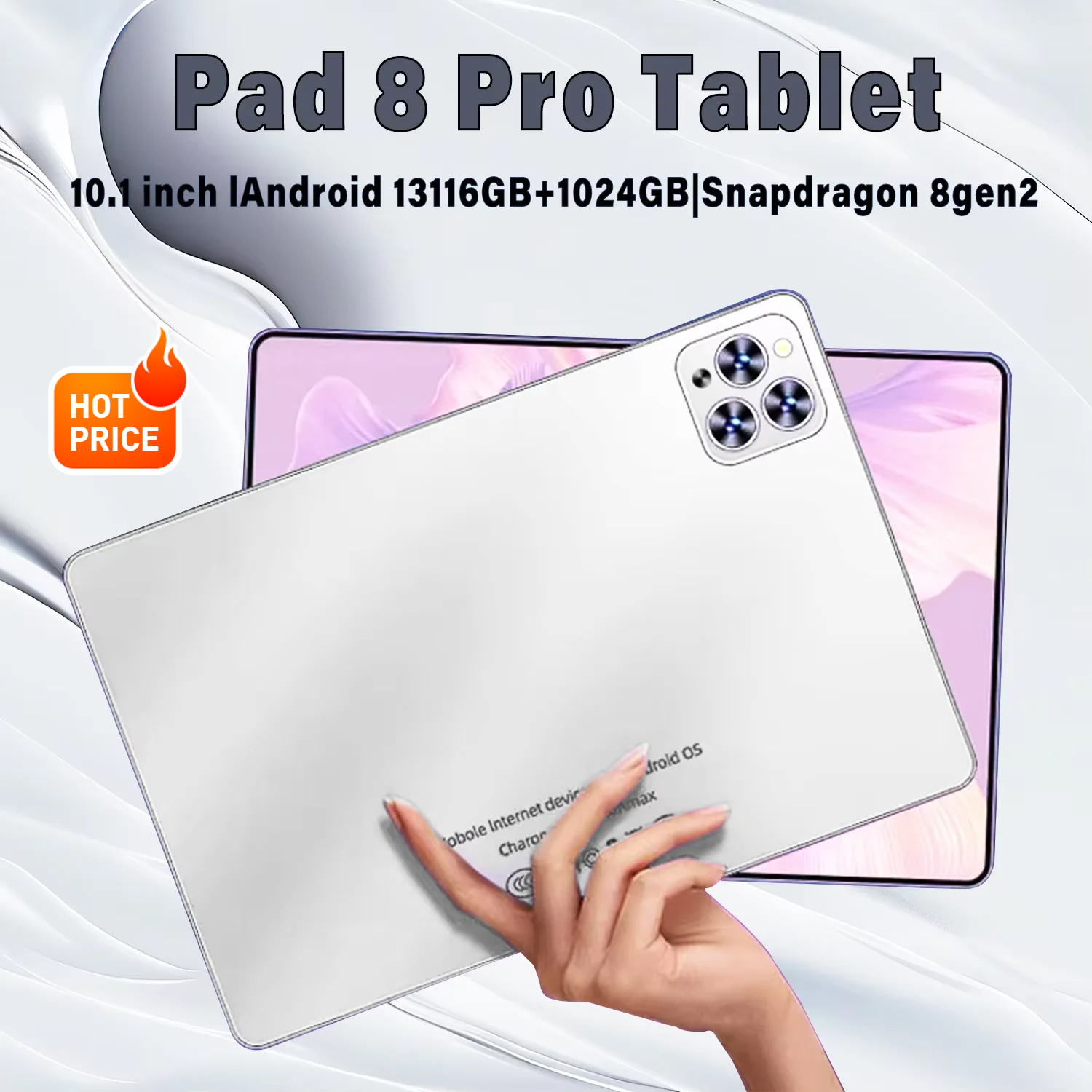 2025 Pad 8 Pro Tablet 10.1 inch Android 13.0 10000mAh Globale Version 16GB + 1024GB Qualcomm Snapdragon8 Gen2 10 Core Tablets PC