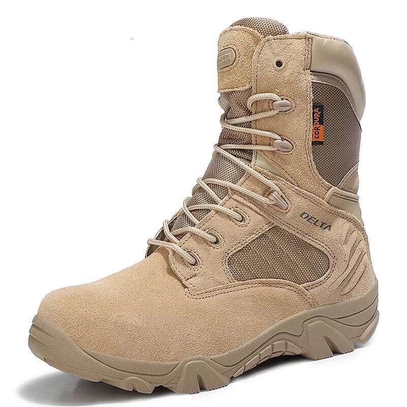 Factory Direct Sales Men's High Top Textured Combat Boots Fashion Hiking Shoes