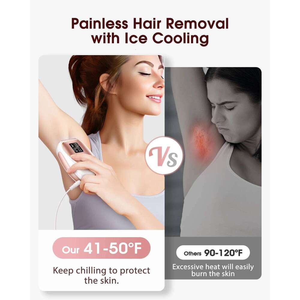 Laser Removal 999900 Flashes IPL ICE Cold Epilator Painless Permanent Hair Remove Armpits Arms LegsBikini Trimmer