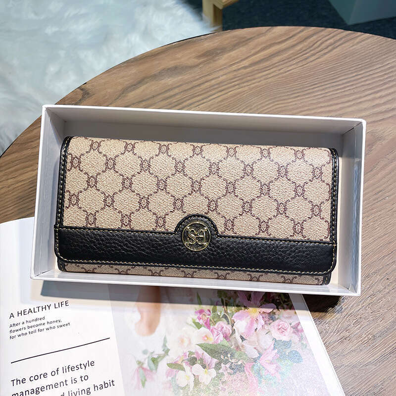 New Fashion Long Style Genuine Leather Multi-Card Slot Card Holder Women's Wallet