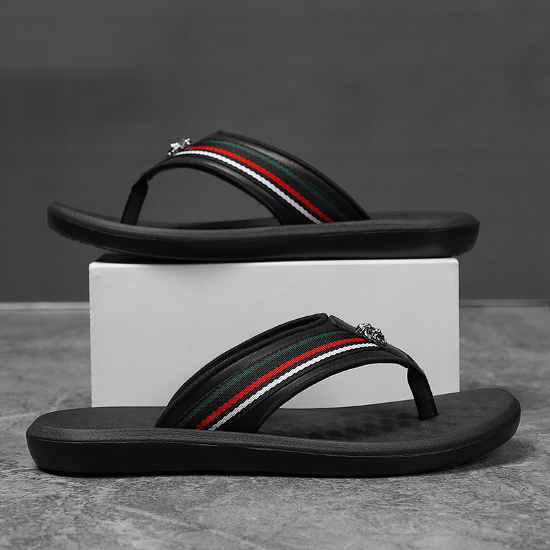 Designer slippers free shipping 2025 new summer fashion luxury high-end printed thick bottom flip flops for mens womens
