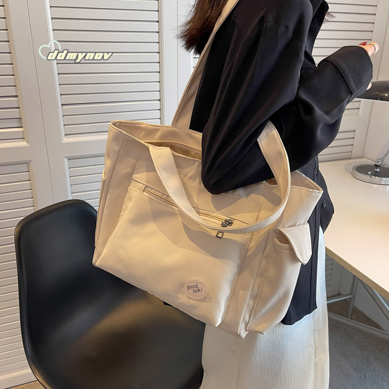 Single Shoulder Women, Large Capacity Versatile Canvas Simple Handbag for Students, Casual Crossbody Tutoring Bag, Mommy Bag ddmynov