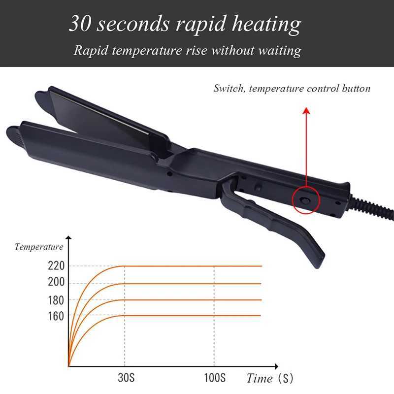 Portable ceramic tourmaline ion flat iron hair straightener with four temperature settings steam hair straightener W250610