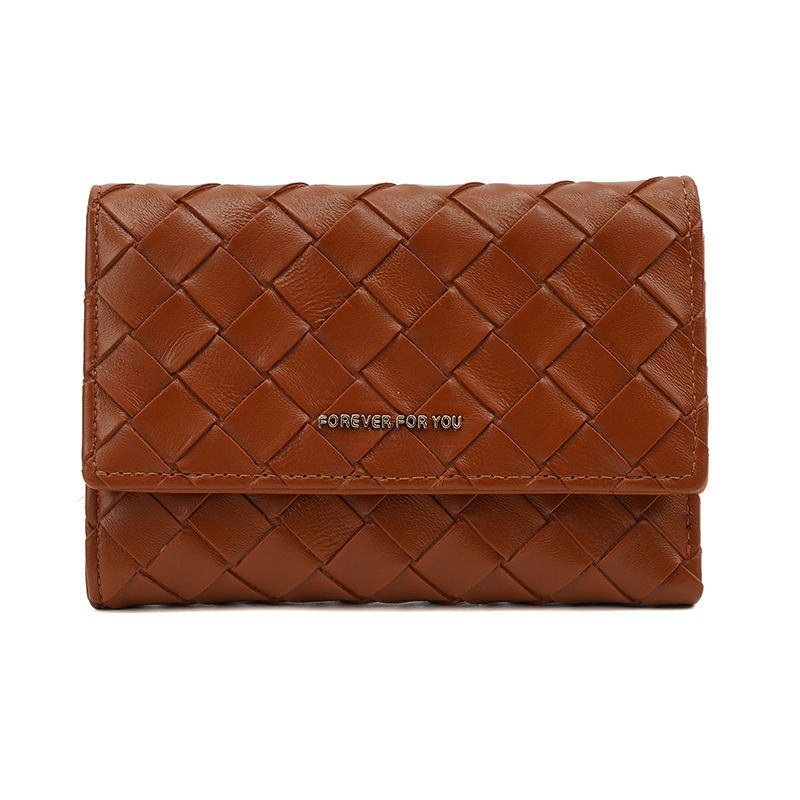 Free Shipping 2025 New Designer Bag Exquisite High-end Women's Wallet Woven Pattern Multifunctional Large Capacity Coin Bag Exquisite Practical C