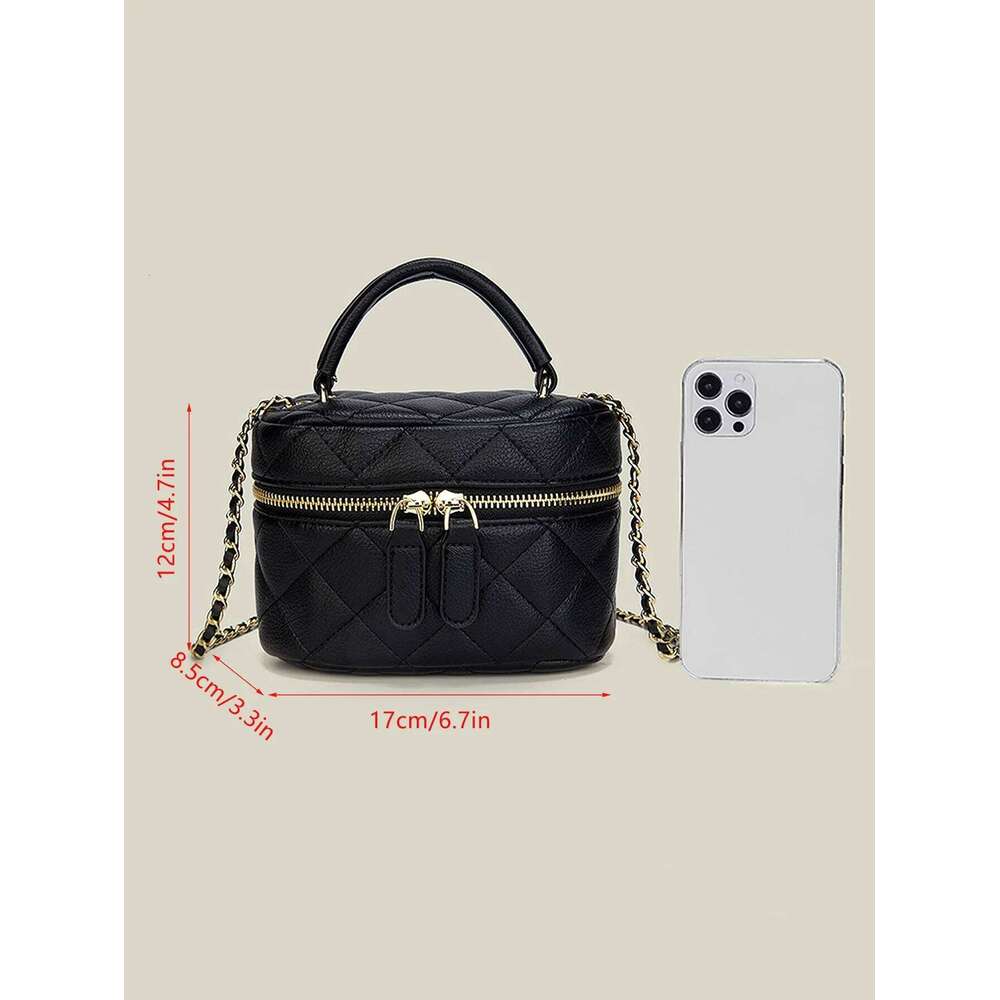 New Quilted Chain Dia Checkered Crossbody Fashion Mini Designer Handbag High Quality PU Women's Small Bag