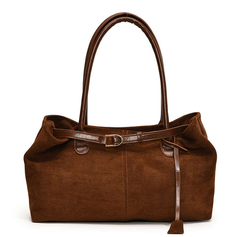Autumn Winter Large Capacity Suede for Women 2024 New Casual Commuter Shoulder Handheld Tote Bag