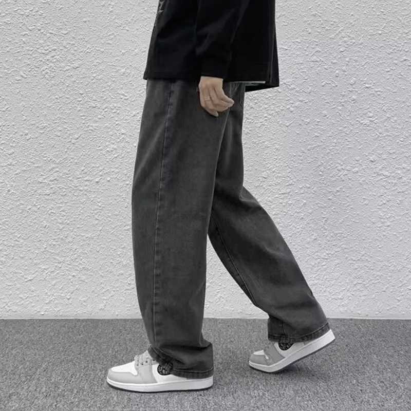 2025 Men Baggy Casual Jeans Male High Street Straight Leg Denim Pants American Classic Retro Summer Casual Long Trousers M250610