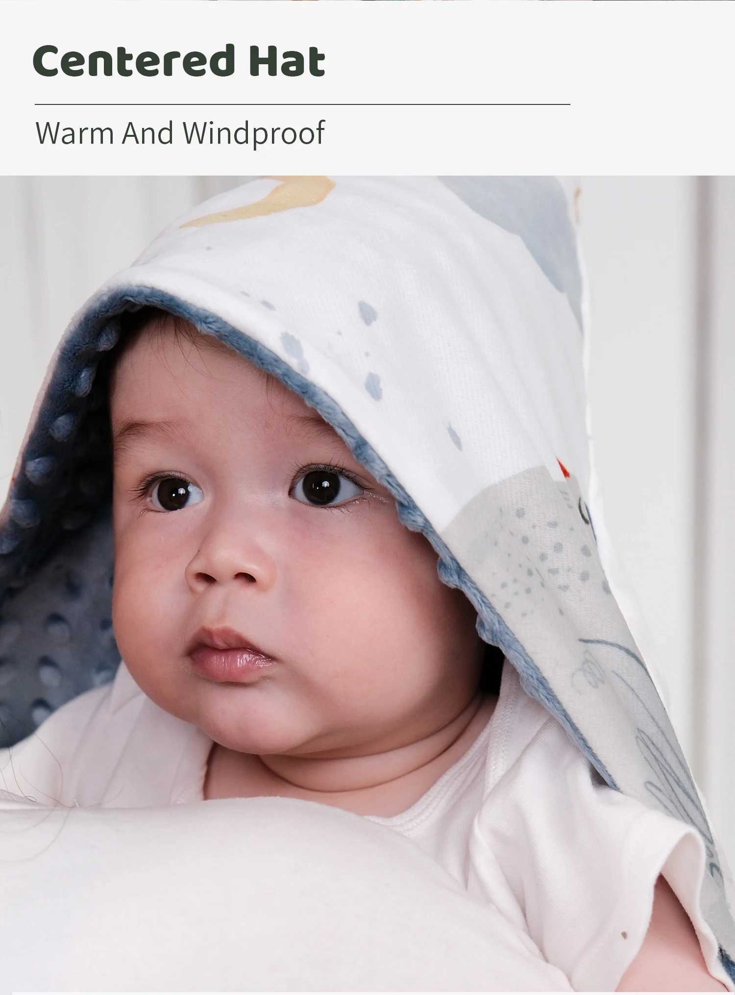 New Style Baby Hooded Blanket Warm Swaddling Wrap Winter Newborn Quilt Babe Toddler Nap Blanket Infant Bedding Baby Shower Gift y250610QHA1