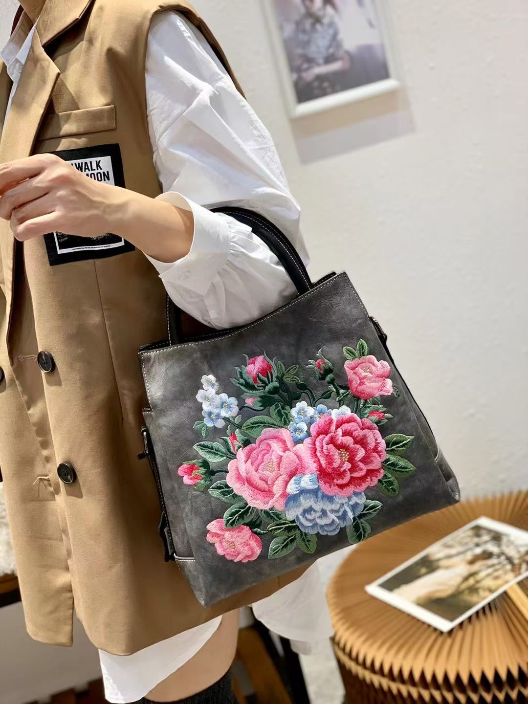 Style 6609 Chinese Floral - Embroidered Handbags designer bag