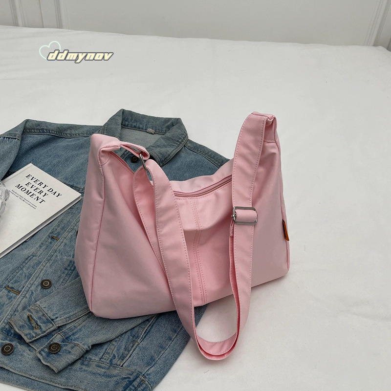 Women's Spring Summer New Crossbody Versatile Simple Shoulder Bag Korean Style College Student Commuter Backpack ddmynov